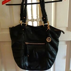 AB bag genuine leather Black Designer Tote Bag.